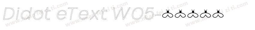 Didot eText W05字体转换